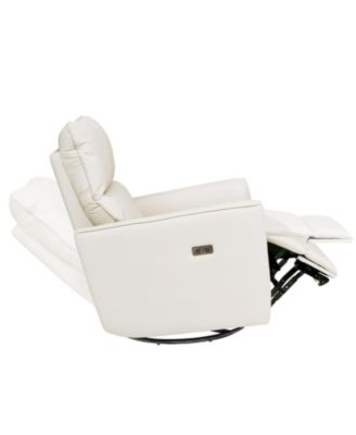 Power Recliner Chair Swivel Rocking Glider PU Leather Upholstered Glider Recliner Nursery Chair