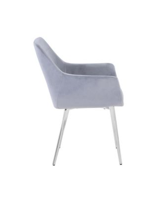 Stella Contemporary Modern Upholstered Platinum Dining Chair