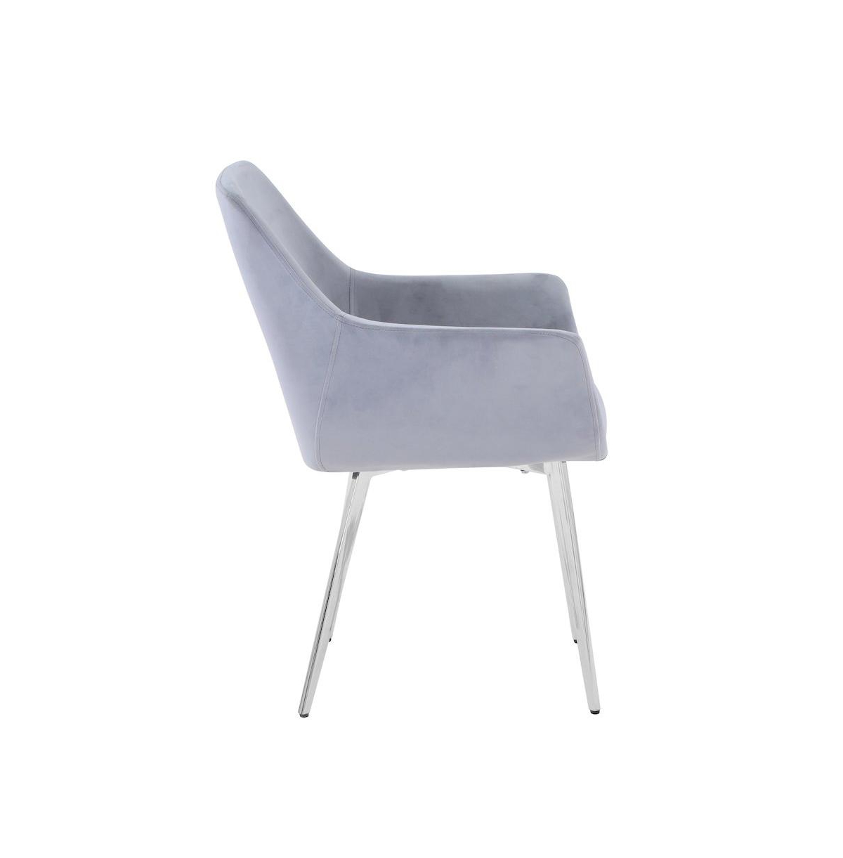 Jofran Stella Contemporary Modern Upholstered Platinum Dining Chair