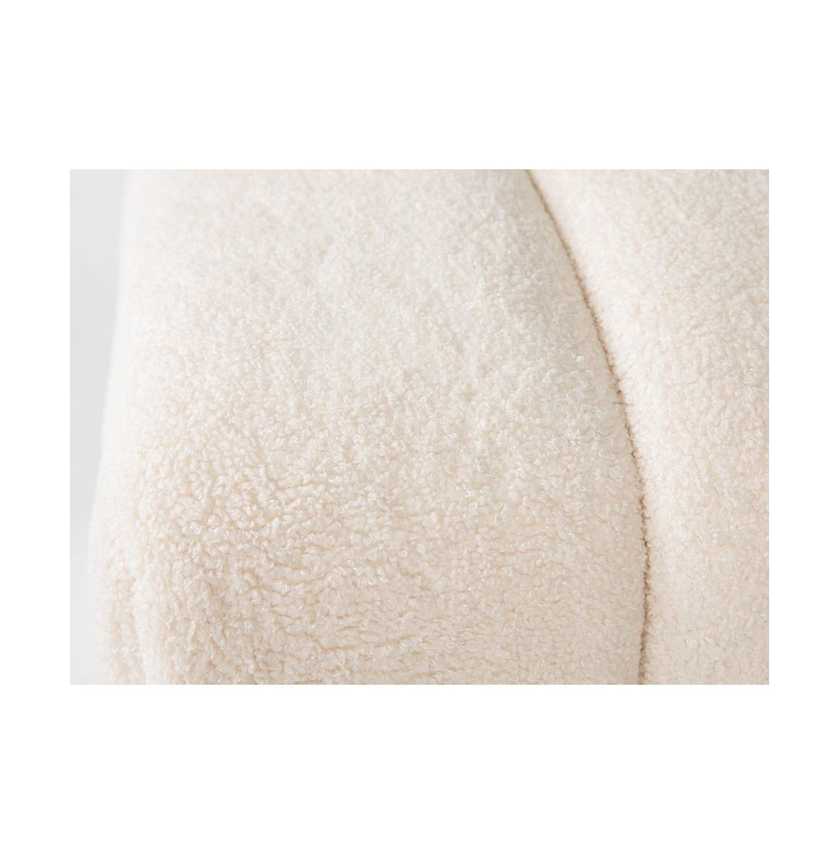 Jofran Tess Contemporary Modern Ivory Boucle Upholstered Dining Chair