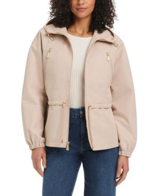 Women's Magic Print Cropped Anorak With Attached Hood