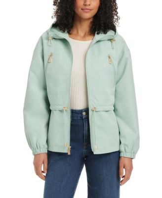 Women's Magic Print Cropped Anorak With Attached Hood