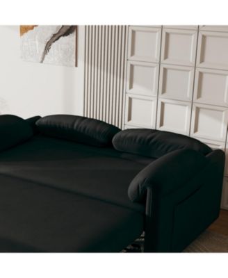 54" Velvet Sofa Bed - Retractable Sleeper