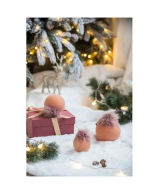 4.7" Glass Christmas Ball Ornaments Decorative Hanging Tree Ornaments Set of 4