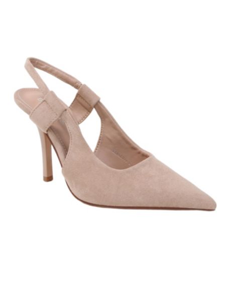 Женские туфли BERNESS Euphemie Microfiber Suede Slingback, цвет: Бежевый