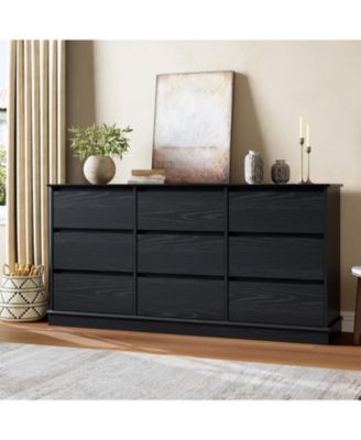 9-Drawer Dresser for Bedroom, Large Double Chest of Drawers with Deep Storage & Wide Top