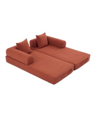 Foldable & Compressible Sofa with Metal Frame for Small Spaces