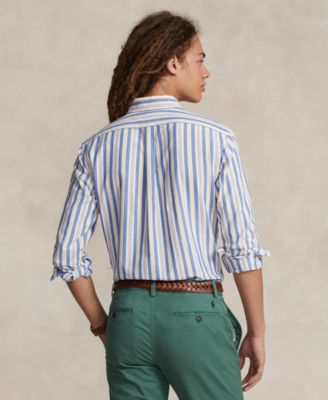 Men's Custom-Fit Striped Oxford Shirt