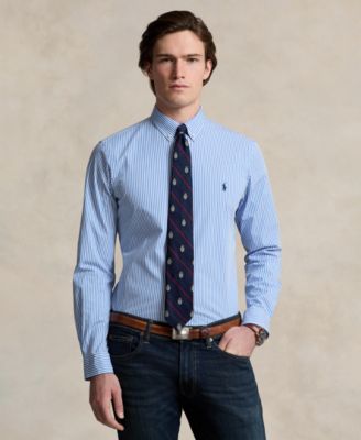 Men's Slim-Fit Striped Stretch Shirt