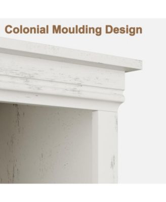 Farmhouse Bookcase with Doors, 5-Tier 70" Tall Bookshelf with Storage Cabinet for Living Room