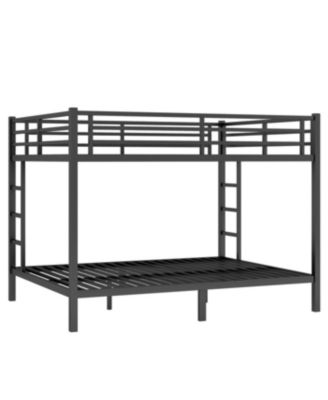 Metal Queen/Queen Bunk Bed - Space-Saving, Noise-Reduced