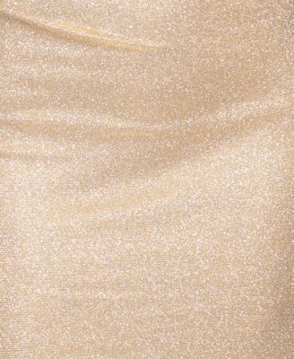 Women's Metallic Halter Neck Ball Gown