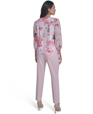 Women's Mixed Media Long-Sleeve Top