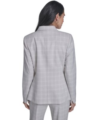 Women's Windowpane Double-Breasted Jacket