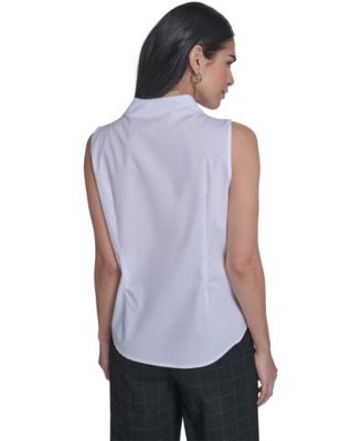 Women's Sleeveless Button-Down Top