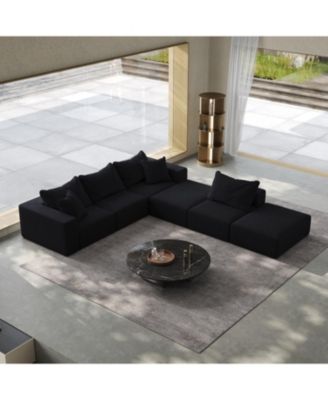 Oversized Modular Cloud Sectional Sofa with Pillows