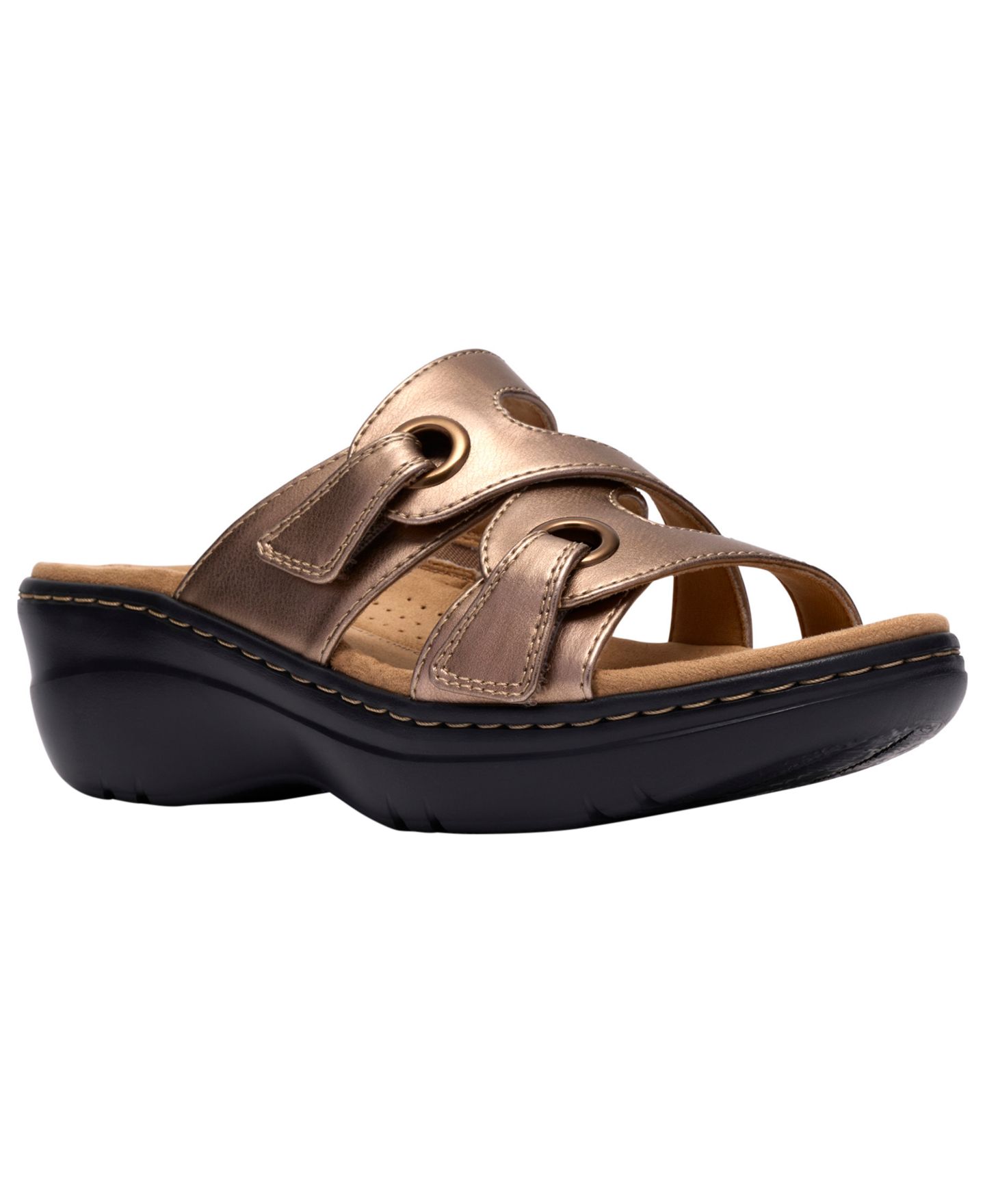 Женские сандалии Clarks Collection Merliah2 Cove Round Toe, цвет: Золотой металлик — фото 1