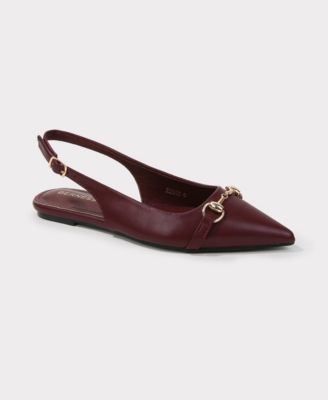 Women's Rio02 Slingback Flats with Gold-Tone Bit