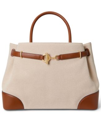 Lauren Ralph Lauren Blaike Large Cross-Dyed Canvas Satchel Bag