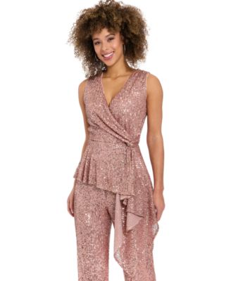 Women's Sleeveless Side V-Neck Top