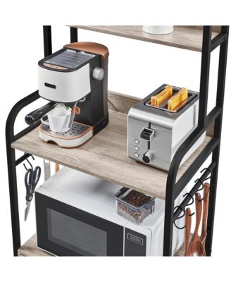 Metal Multilayered Gray Microwave Stand