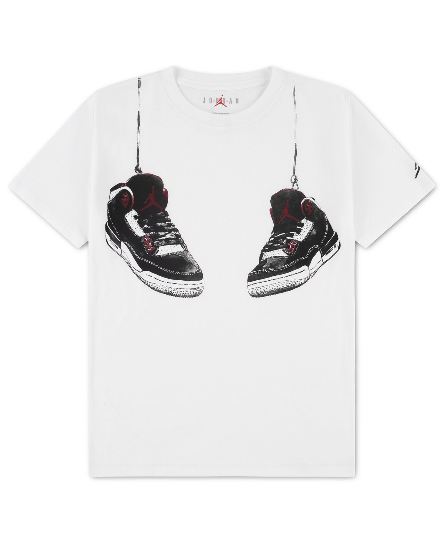 Футболка Jordan Shoe Strings Crewneck T-Shirt для мальчиков, цвет: Белый — фото 5