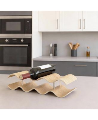 Natural Wood Wine Rack for 7 Bottles - Elegant Design, Easy Assembly