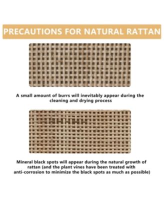 59" Rattan Dresser with 6 Drawers