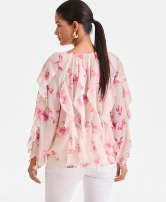 Women's Long-Sleeve Ruffled Blouse