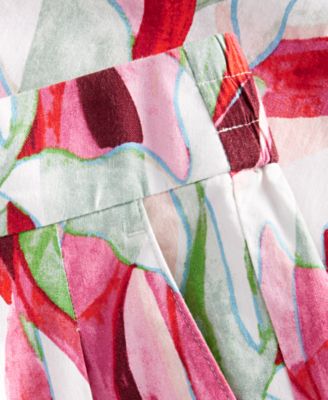 Women's High-Rise Linen Bermuda Shorts