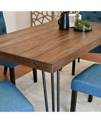 Hairpin Dining Set Table + 6 Chairs (4 Colors