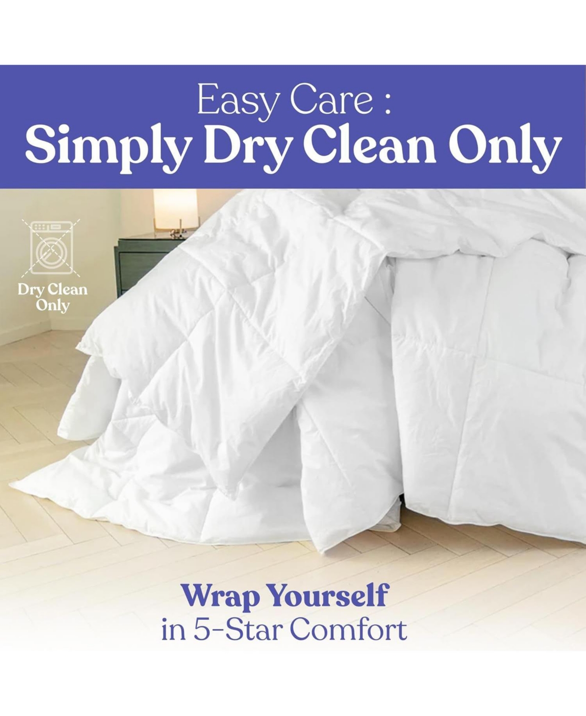 FluffCo Down Alternative Comforter - Queen