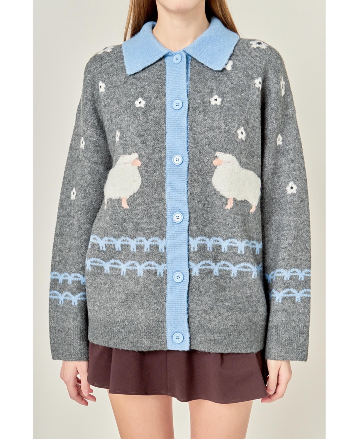 English Factory Women's Sheep Cardigan
