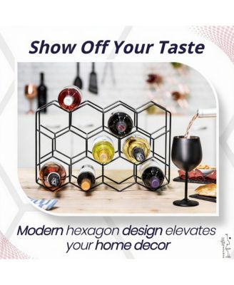 Modern 14-Bottle Wine Rack, 3-Tier, Rust-Resistant, Durable