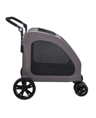 Heavy-Duty Pet Stroller Holds 160lbs - 4-Wheel Smooth Ride & Portable Carrier