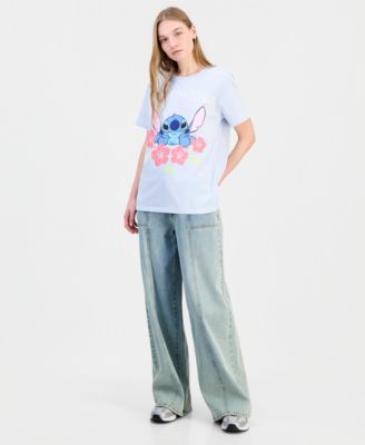 Juniors' Stitch Aloha Mineral Wash Graphic T-Shirt