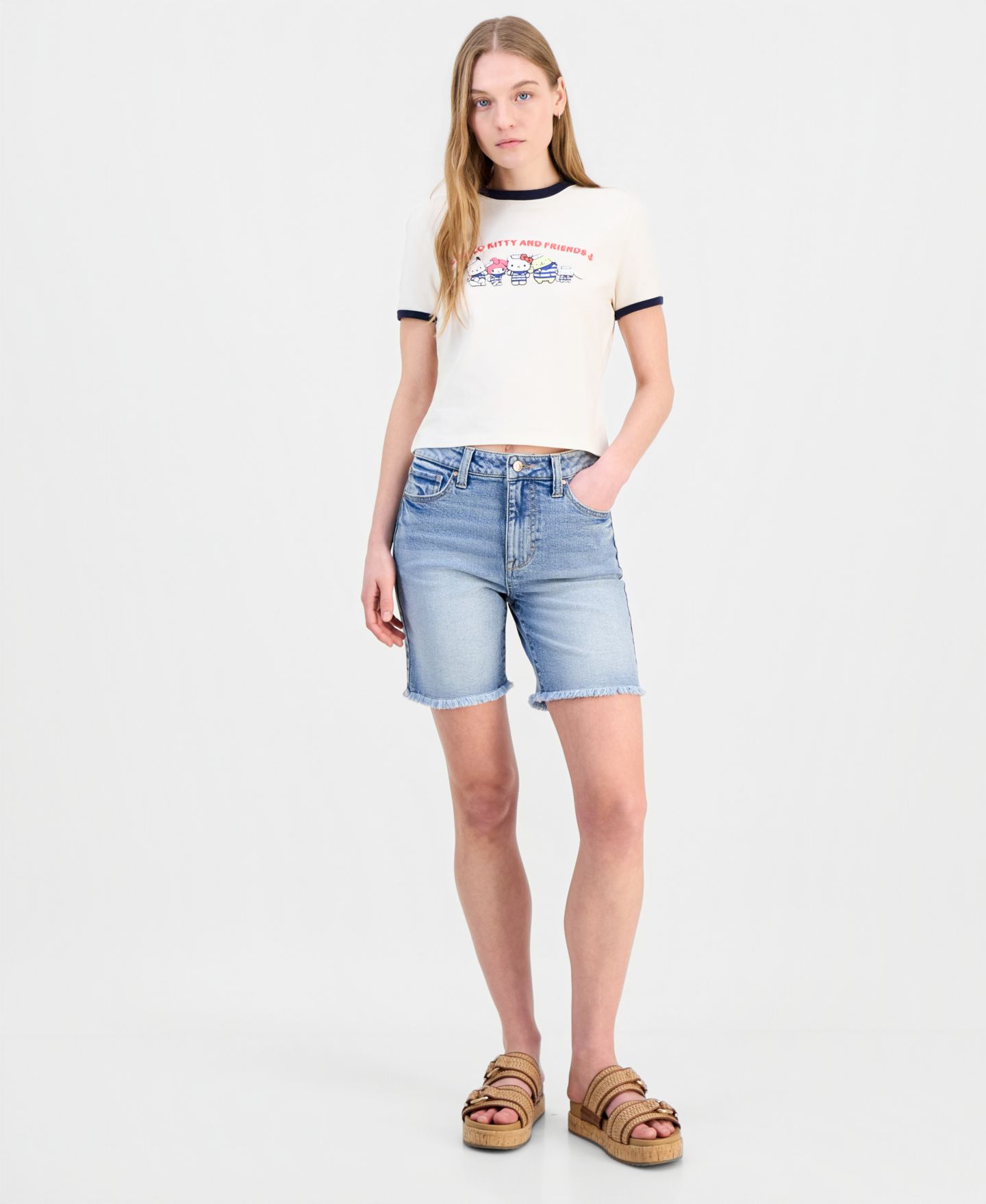 Женские шорты Celebrity Pink Juniors' Basic Bermuda Mid-Rise, цвет: Come Back — фото 5
