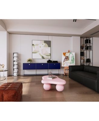 Streamdale 40" Cloud Shaped Coffee Table, Pink