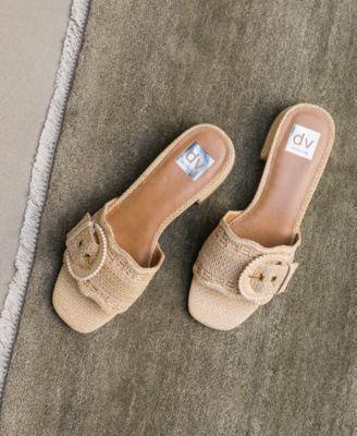 Women's Nillz Buckle Slide Low Block Heel Dress Sandals