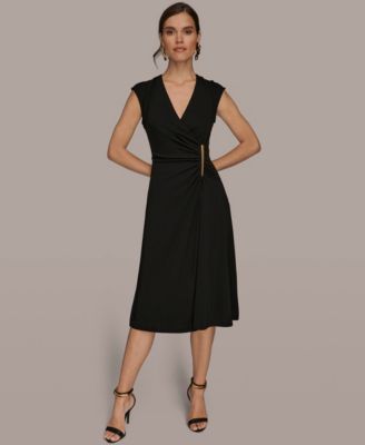 Women's V-Neck Midi Dress