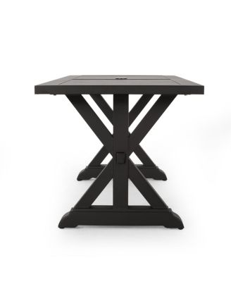  Outdoor Dining Table, Antique Matte Black