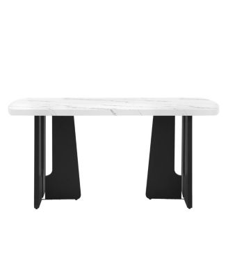 63" Modern Faux Marble Dining Table