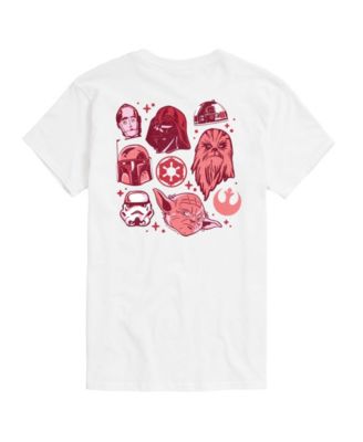 Men's Star Wars Valentines Heart Printed Short-Sleeve Graphic T-Shirt