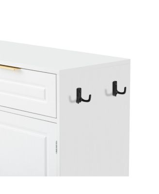  Farmhouse Sideboard with 3 Drawers, 4 Doors, 59.1" Storage Buffet