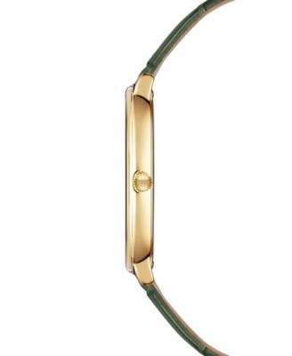 Men's Toccata Green Leather Watch, 32x36mm