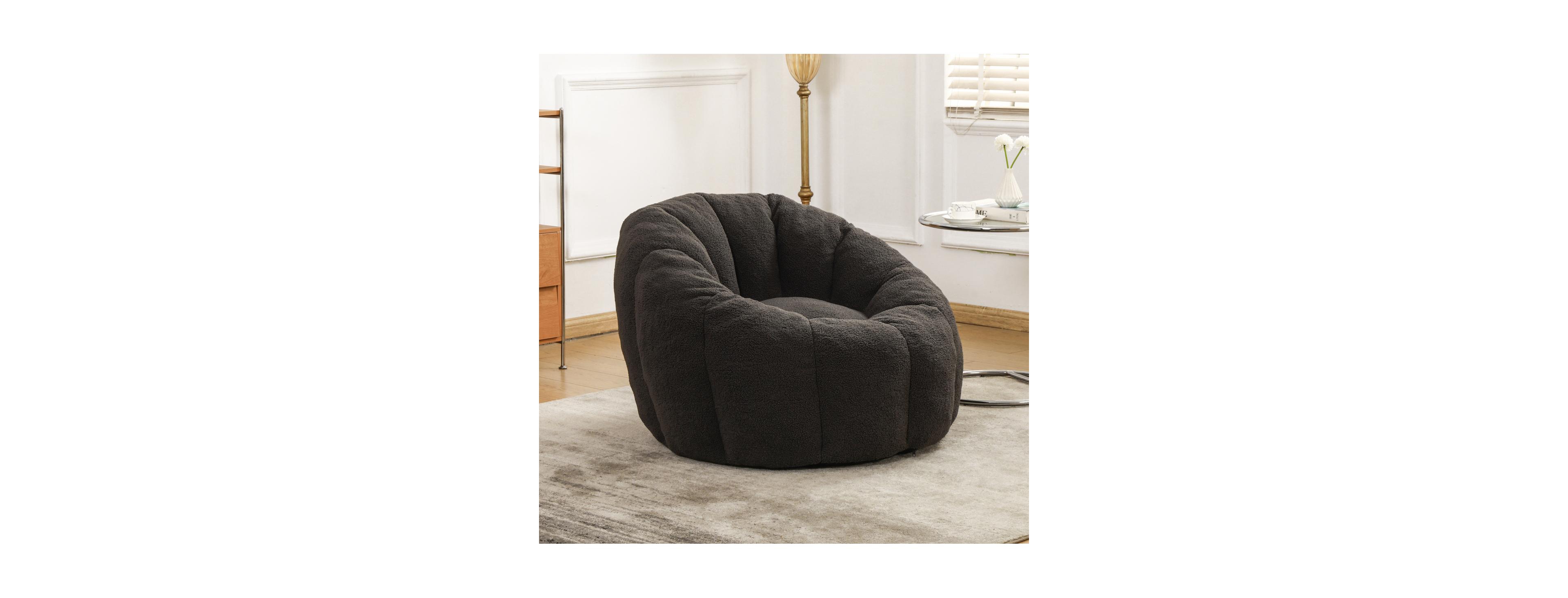 Streamdale Furniture Bean Bag Chair Sofa with Armrests, Stuffed High-Density Foam Lazy Sofa for Adults