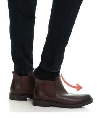 Hudson Yards 2.0 Hands-Free Slip On Technology Leather Chelsea Boots