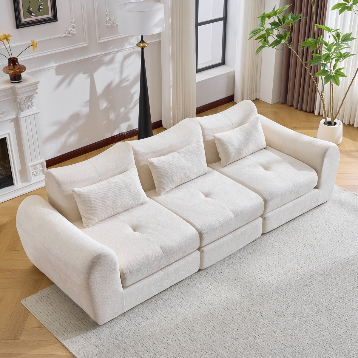 Streamdale Furniture Modular Cloud Sofa, Convertible Folding Sofa Bed, Sectional Cushioned Sofa