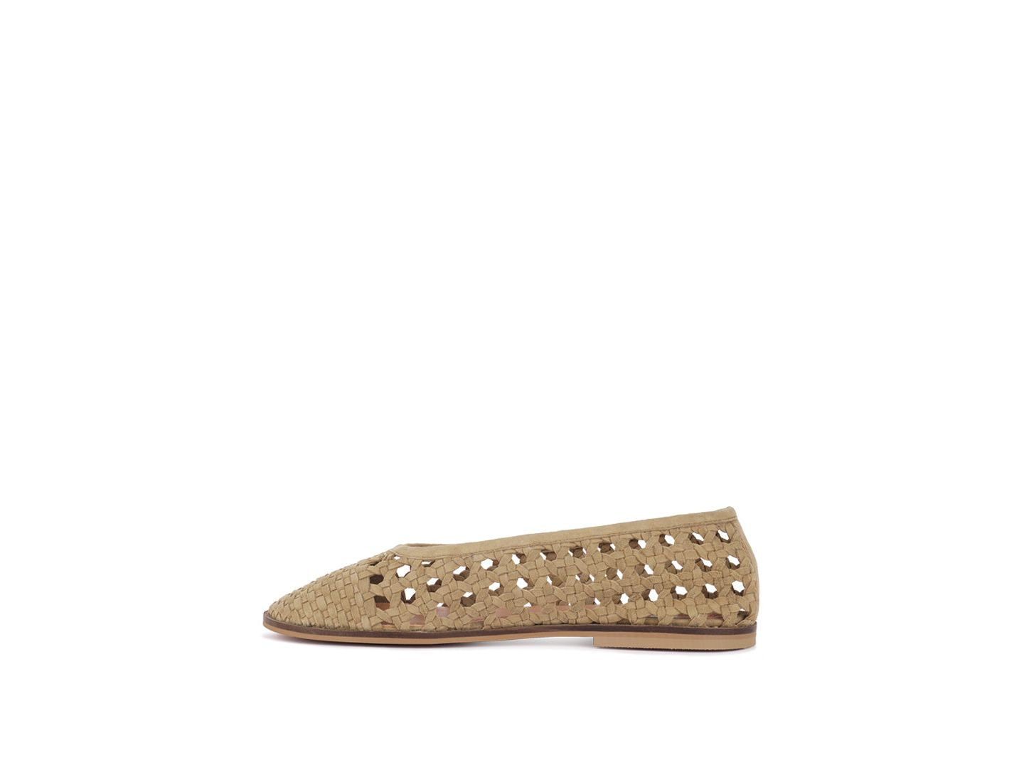 Женские балетки Rag & Co Miyako Suede Ballet Flats, цвет: Бежевый / Хаки — фото 5
