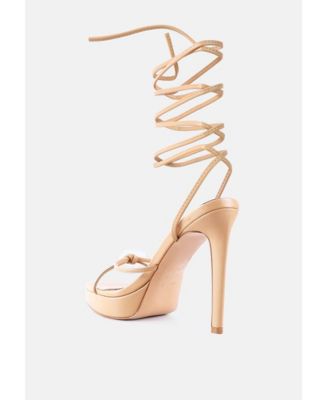 Women's Bondage High Heel Lace Up Sandals